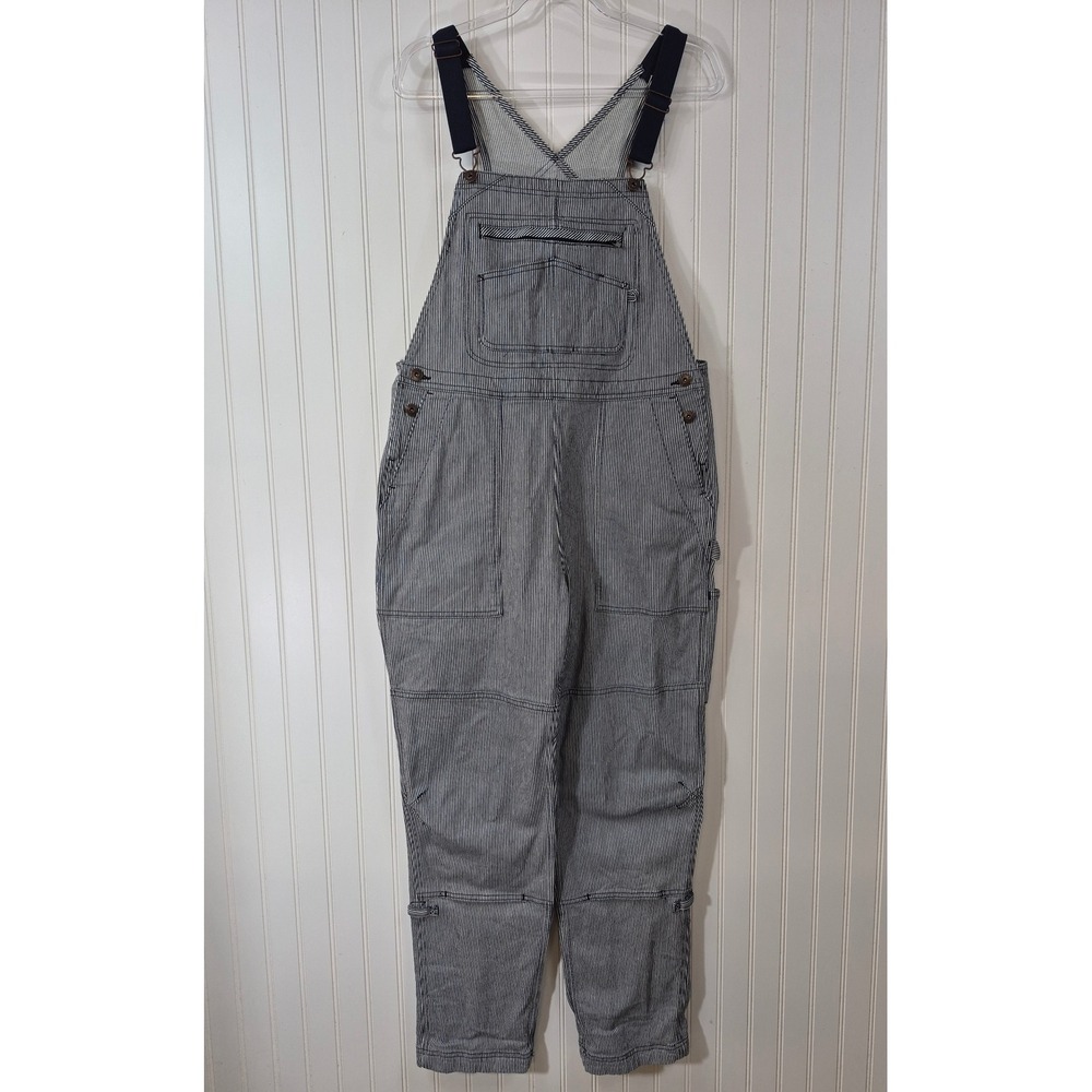 NWOT Duluth Trading Hickory Blue Stripe Denim Overalls Workwear Bibs M 38x31